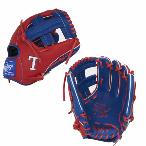 Custom Rawlings Heart of the Hide RANGERS – PRO204-1 – 11.5” Baseball Glove
